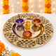 Decorative Pooja Thali With Mini Ganesha And Diyas