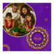Exclusive Royal Blue Diwali Personalized Cushion