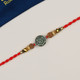 Elegant Rudraksha Ganesha Rakhi -For UAE