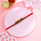 Real Rudraksha Rakhi In Red Woven Thread