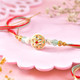 Elegant Bhaiya-Bhabhi Rakhi Lumba Set with Beaded Bracelet