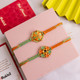 Set of 2 Stunning Floral Rakhi with Kaju Katli