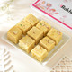 3 Evil Eye Rakhi Set With Soan Papdi And Cashew