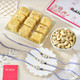 3 Evil Eye Rakhi Set With Soan Papdi And Cashew
