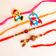 Bhaiya Bhabhi and Two Kids Rakhi Set -For Canada