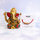 Rudraksha Rakhi with Brass Ganesha
