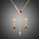 Buy Red Dimond Earring & Necklace Online to Australia