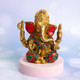 Ganesha Idol with Laxmi Diya & Glass Set
