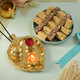 Pan Shaped Pooja Thali with Mix Dryfruit Bites