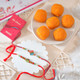 Set of 2 Big bro Rakhi & Metallic Rakhi with Motichoor Laddoo