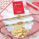 Set of 2 enchanting Rakhi with Kaju Katli