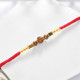Single Rudraksha Rakhi With Ganesha Idol & Rocher