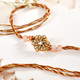 Golden Lotus Floral Shaped Rakhi