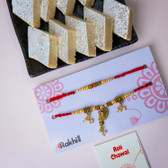 Bhaiya Bhabhi Rakhi Set with Kaju Katli - For Australia