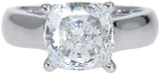 Luccia 5.5 Carat Cushion Cut Laboratory Grown Diamond Simulant Cubic Zirconia Trellis Setting Solitaire Engagement Ring.