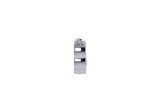 Graduated Round Five Stone Bezel Set Curved Trapeze Necklace with lab grown diamond look cubic zirconia in 14k white gold.