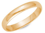 Ladies 3mm Comfort Fit Wedding Band in 14K Yellow Gold