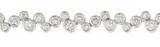 Bubbles Style Bezel Set Round Bracelet with lab grown diamond simulated cubic zirconia in 14k white gold.