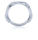 Anchor Mariner Pave Chain Link Anniversary Band with diamond simulant cubic zirconia in 18k white gold.