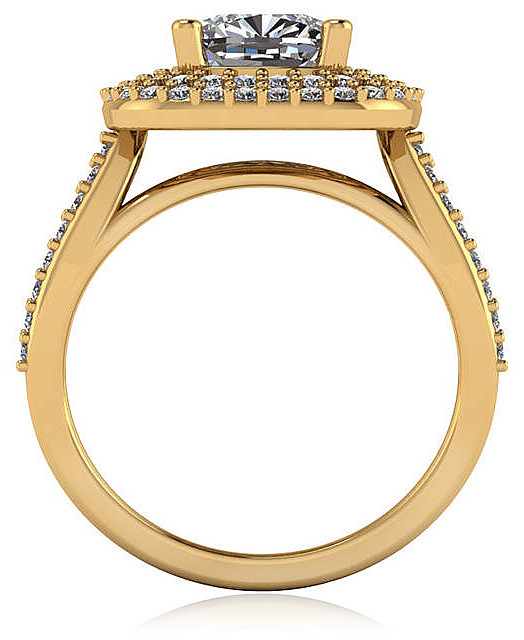 Halo Engagement Rings Lab Grown Diamond Look Cubic Zirconia