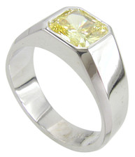 Valentino 5.5 Carat Bezel Set Princess Cut Mens Ring with canary lab grown diamond look cubic zirconia in 14k white gold. Valentino 5.5 Carat Bezel Set Princess Cut Mens Ring with canary lab grown diamond look cubic zirconia in 14k white gold.
