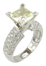1 Carat Pave Splendor Princess Cut Laboratory Grown Diamond Alternative Cubic Zirconia Pave Encrusted Solitaire Engagement Ring. 1 Carat Pave Splendor Princess Cut Laboratory Grown Diamond Alternative Cubic Zirconia Pave Encrusted Solitaire Engagement Ring.