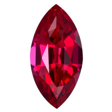 Marquise ruby lab created loose stone.