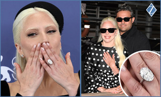 Lady Gaga Flashes Massive Diamond Engagement Ring At Venice Film
