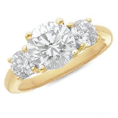Lab Grown Diamond Alternative Cubic Zirconia Three Stone Rings