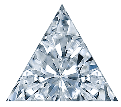 Trillion triangle lab created laboratory grown diamond look cubic zirconia loose stone.