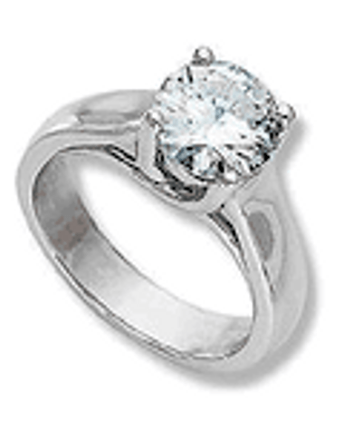 Luccia 3.5 Carat Round Trellis Lab Grown Diamond Alternative Cubic Zirconia Setting Solitaire Engagement Ring.