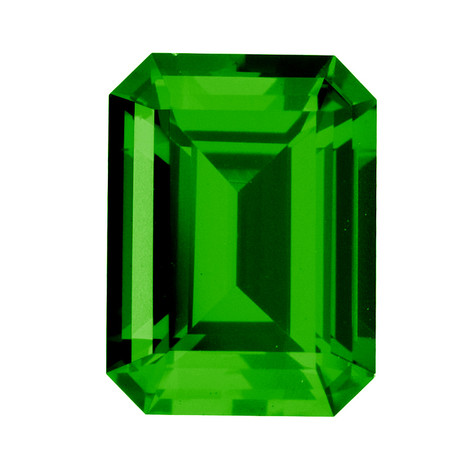 Emerald step cut green emerald lab created loose gemstone.