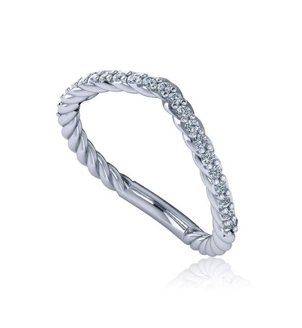 Cushion Cut 5.5 Carat Square Twisted Rope Split Shank Wedding Band with lab grown diamond alternative cubic zirconia in 14k white gold.