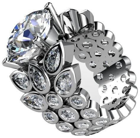 Garden of Eden 5.5 Carat Round Cubic Zirconia Eternity Engagement Ring