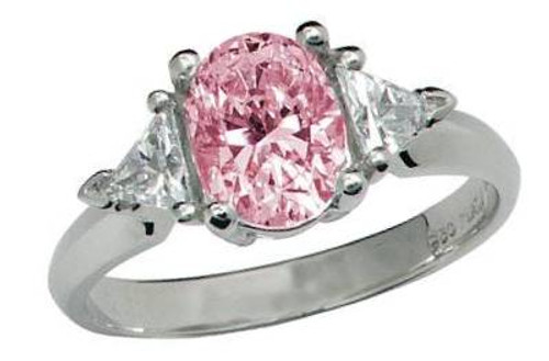 This unique diamond halo setting features a 3 Carat Pink Heart shape IGI  Certified CVD lab grown diamond and 1.03 carats accent diamonds