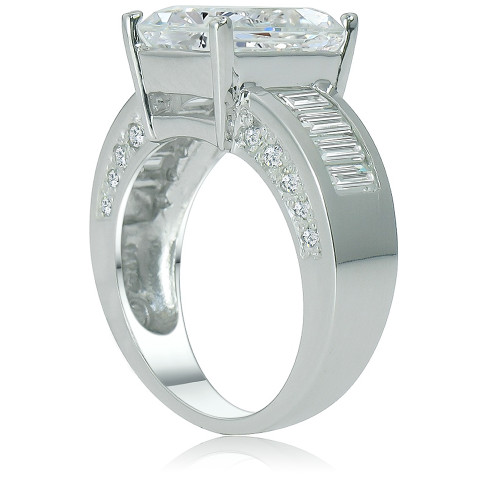 Clermont 4 Carat Radiant Emerald Cut Cubic Zirconia With