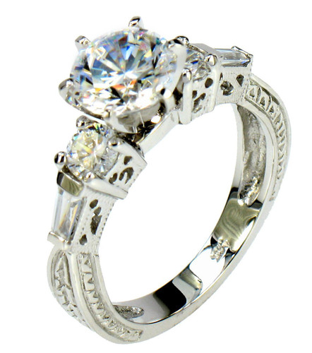 Cubic zirconia engagement sales rings that look real