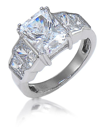 High Jewelry, Radiant Cut Two Stone Lab Diamond Ring