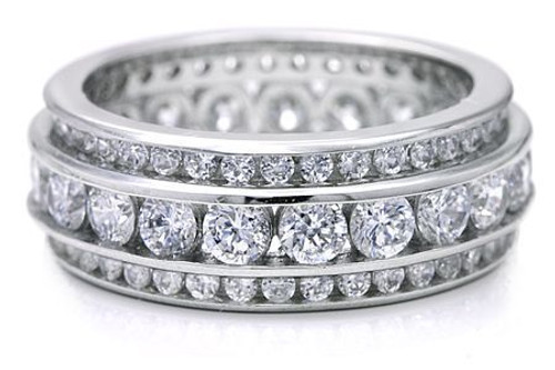 Cubic zirconia eternity sales rings white gold