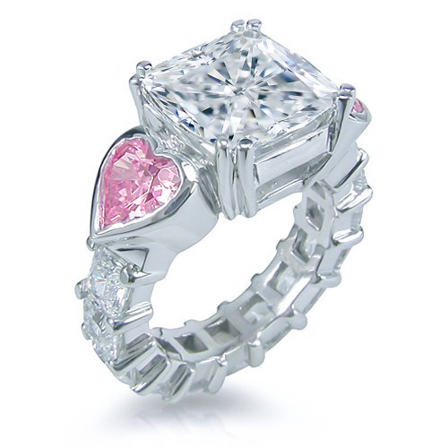 Cushton Carat Cushion Cut Cubic Zirconia Heart Shape Princess