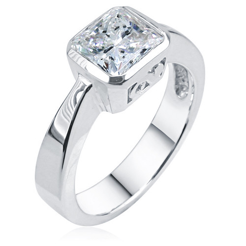 Scriptia Carat Princess Cut Radiant Cubic Zirconia Square