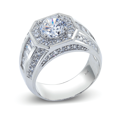 Platinum Rose Gold Ring for Men JL PT 1102 – Jewelove.US