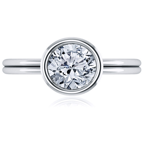 Bexley Carat Round Cubic Zirconia Bezel Set Solitaire