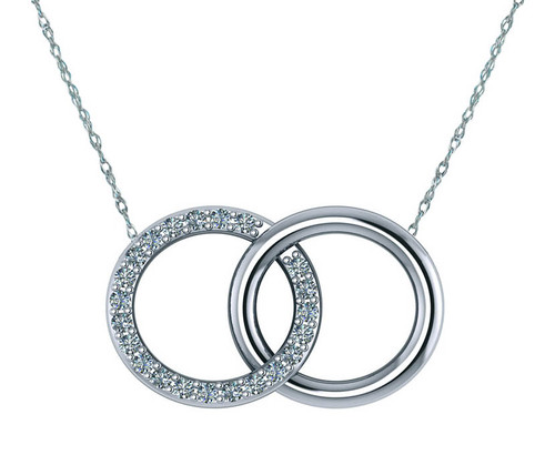 925 Gold Plated Double Circle Karma Necklace – Vivi Vie