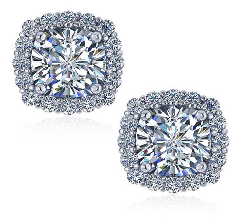 8mm Cubic Zirconia Solitaire Stud Earrings in 14K Gold | Banter