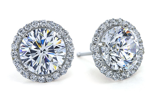 Dallas 3 Carat Diamond Studs G SI3 | Shira Diamonds