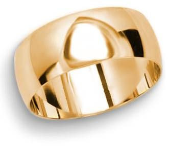 Men's 8mm Comfort Fit Wedding Band available in White or Yellow Gold.