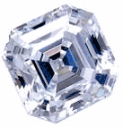 Asscher Cut laboratory grown diamond alternative cubic zirconia.