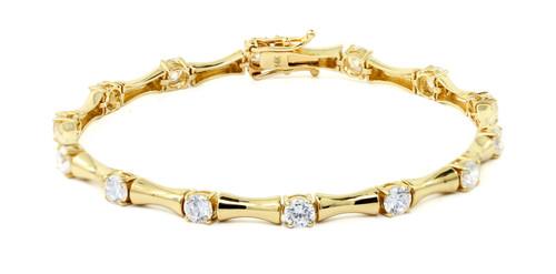 Yellow Gold Cube Bracelet for Men: Luxury 14k Recycled Gold