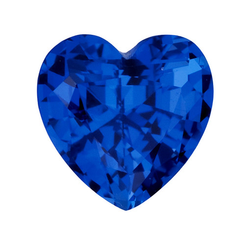 Heart Shape Blue Sapphire Lab Created Loose Stone | 2 Carat - 8 mm | Ziamond Lab Grown Diamond Simulants